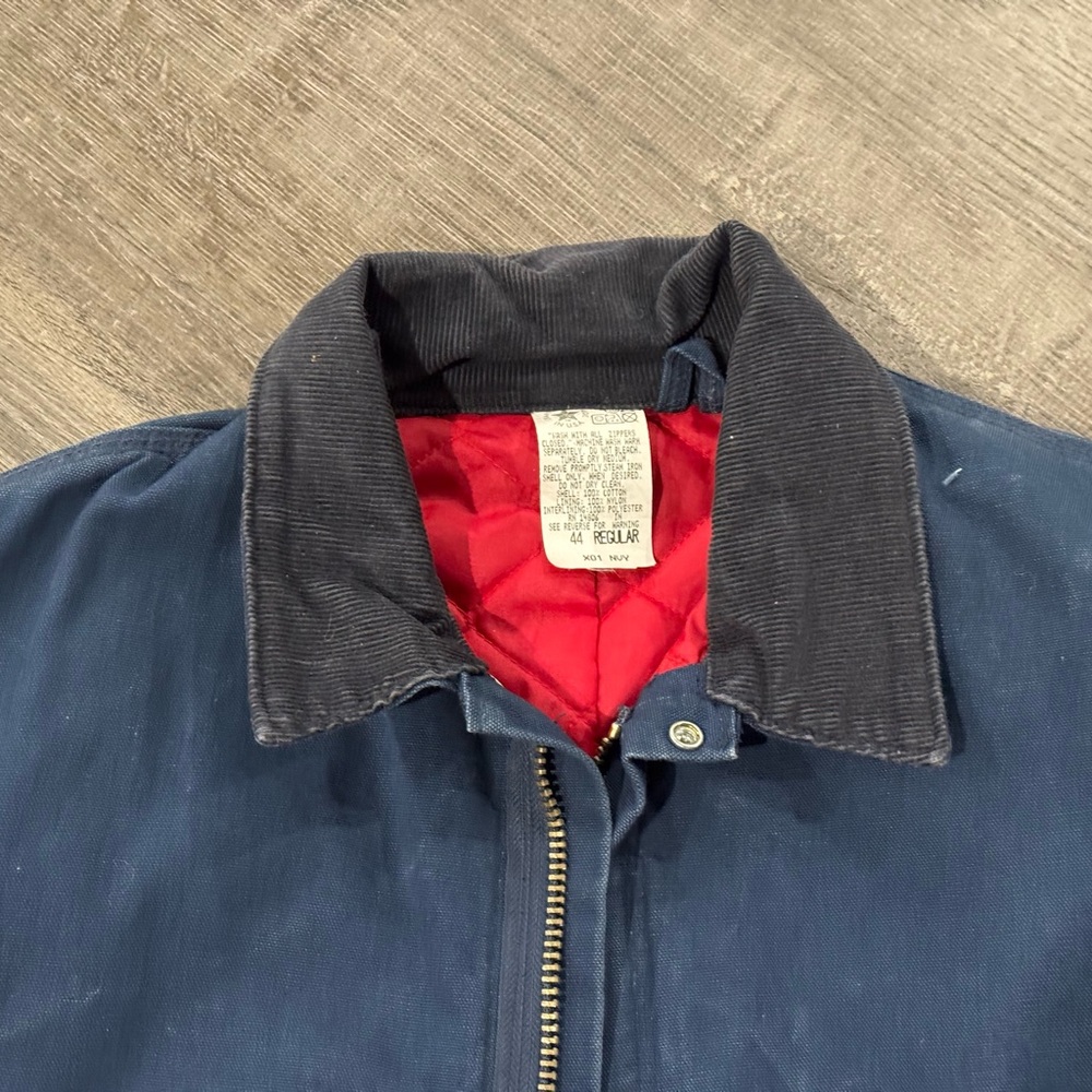 Vintage Y2K Carhartt Blue cropped Detroit style workwear  with Sashiko Denim - Picture 3 of 6